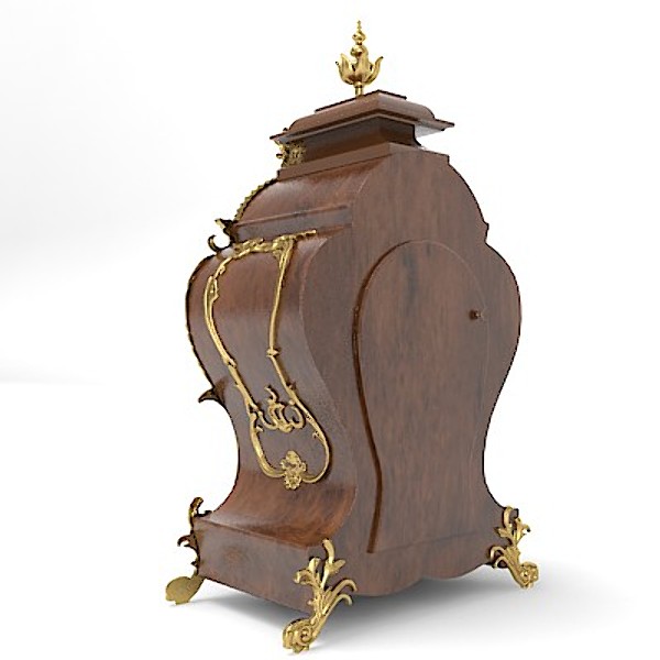 3d model of fireplace clock classic candelabra - Fireplace clock Classic  and candelabra by shop3ds